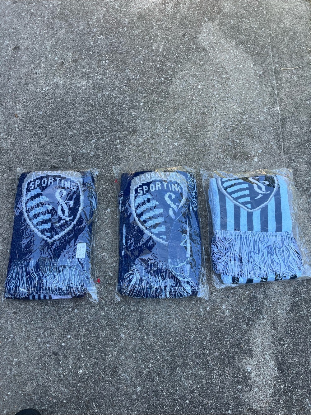 NEW Sporting Kansas City Blue & Navy Scarves - Set of 3